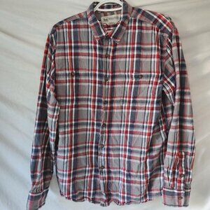 WindRiver Men’s L Long Sleeve 100% Cotton Casual Flannel Shirt